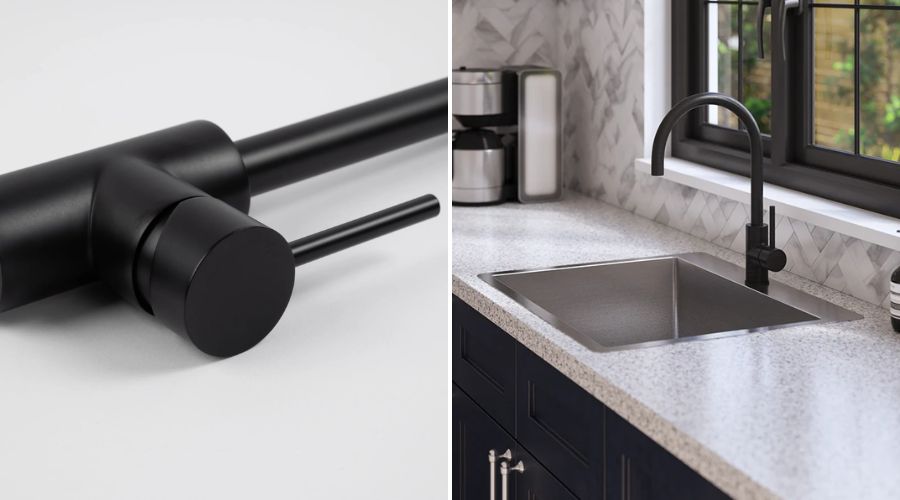 Pairing Black Kitchen Taps with Sinks and Cabinets for a Luxury Look