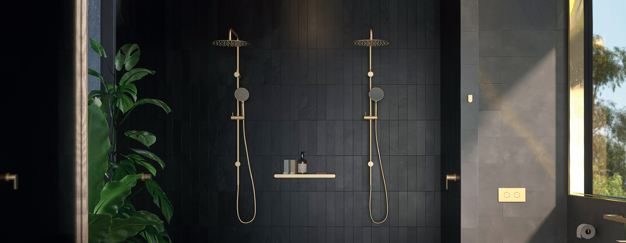 Compact Twin Showers