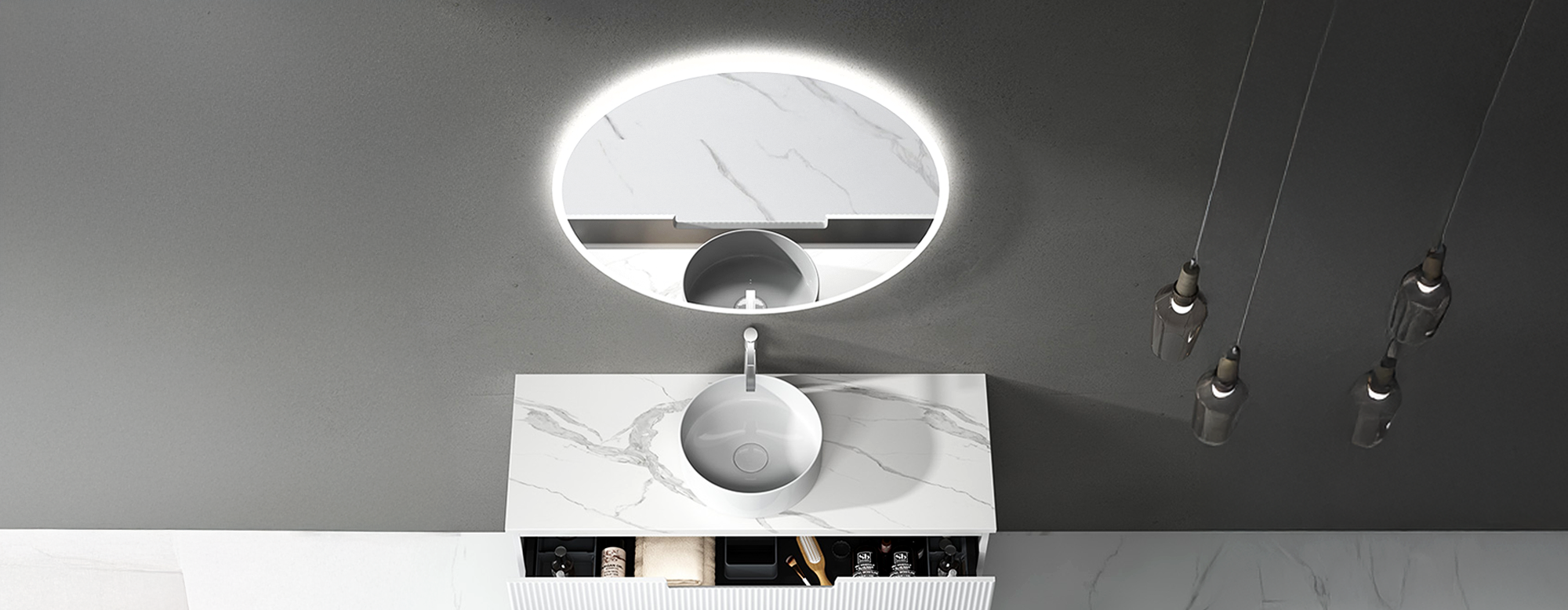 Frameless Mirrors – LED, Arch & Pill