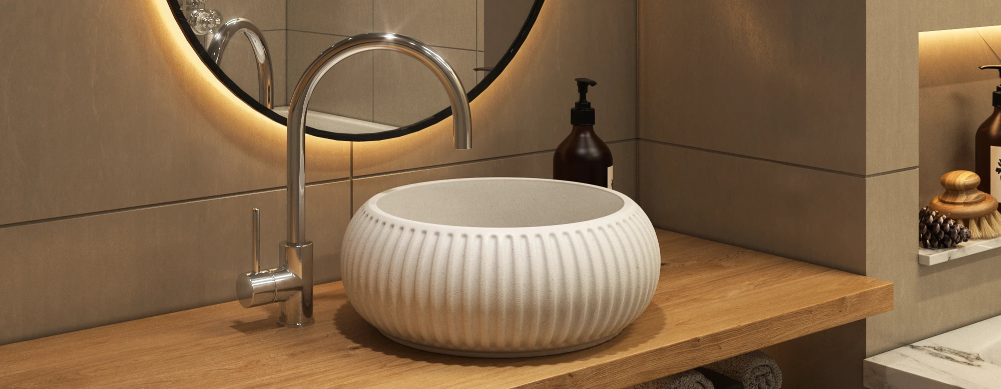 Stone Look Bathroom Basins