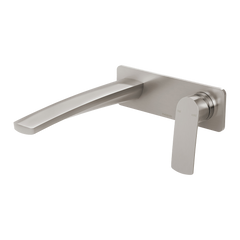 Phoenix Mekko SwitchMix Wall Basin / Bath Mixer Set 200mm Fit-Off Kit Brushed Nickel Lead Free
