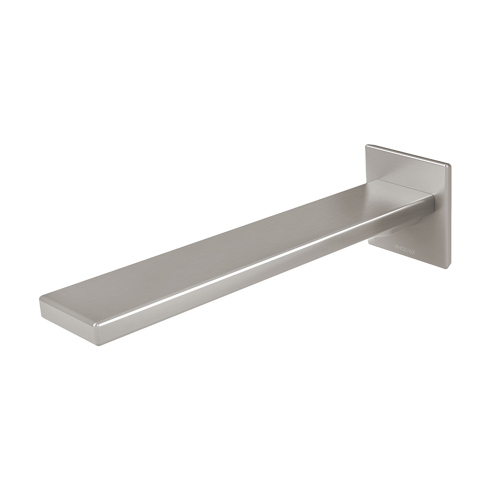 Zimi Wall Bath Outlet 200mm Brushed Nickel