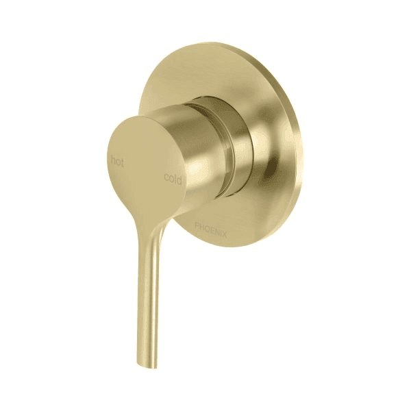 Vivid Slimline Oval Shower / Wall Mixer Brushed Gold
