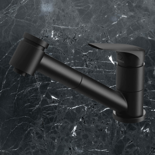 Ivy MKII Pull Out Sink Laundry Tap Mixer 6 Star Lead Free Matte Black