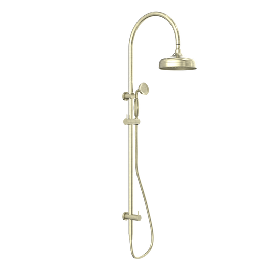 Nero York Twin Shower with Metal Hand Shower Aged Brass