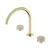 Nero Serenity Bath/Kitchen Set Arc Spout With Rome Travertine Handle Brushed Gold
