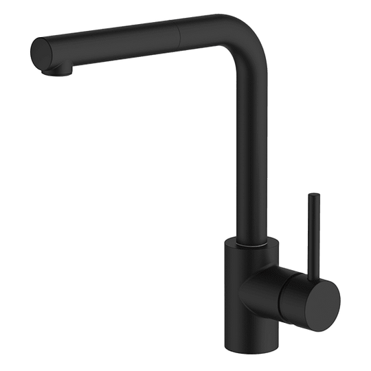 Lucia Sidelever Laundry Tap Mixer With Pull Out Black Lead Free