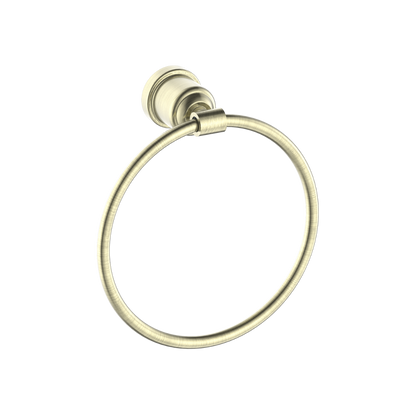 York Towel Ring Aged Brass