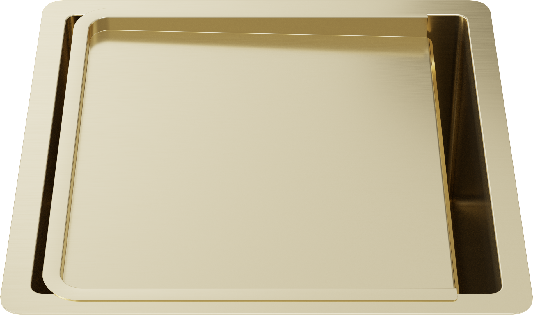 Aiden Portable Drain Board Brushed Brass Gold