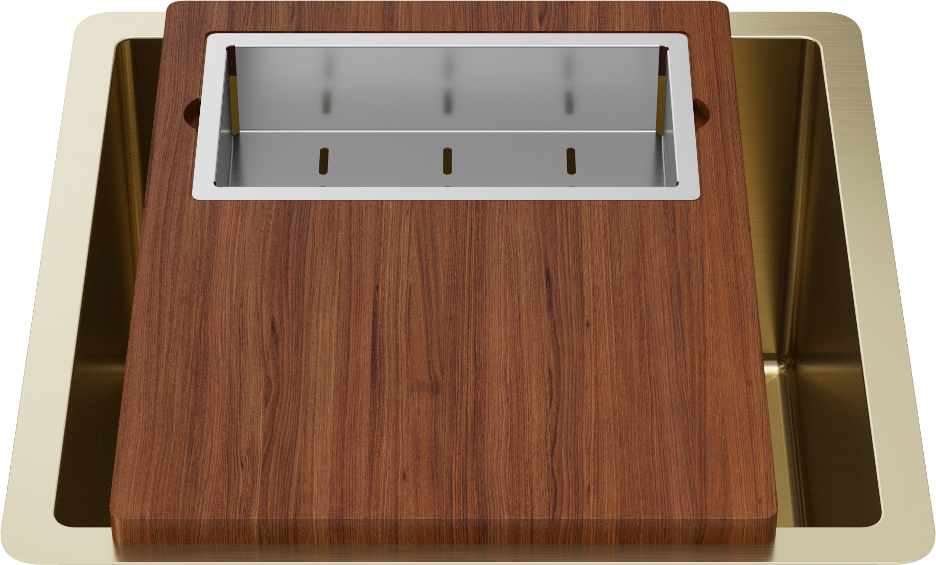 Brushed Brass Gold Nala 450x450 Single Bowl Sink