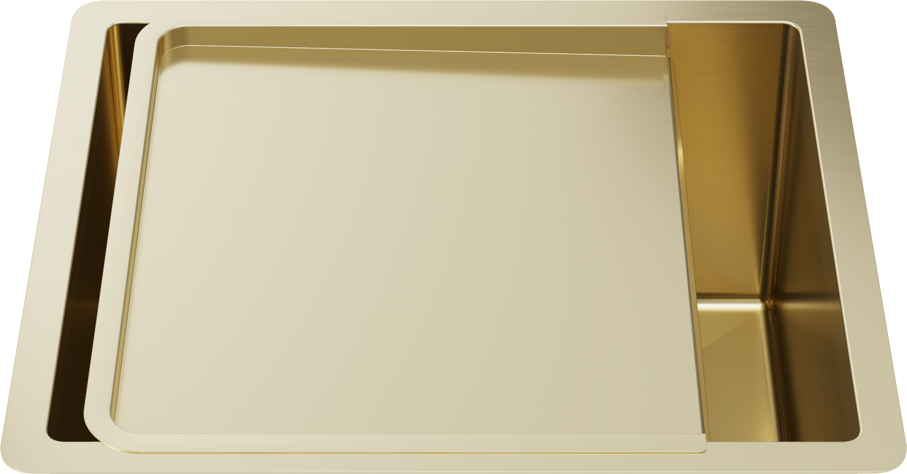 Aiden Portable Drain Board Brushed Brass Gold
