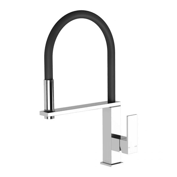 Vezz Flexible Hose Sink Mixer Square 210mm Chrome