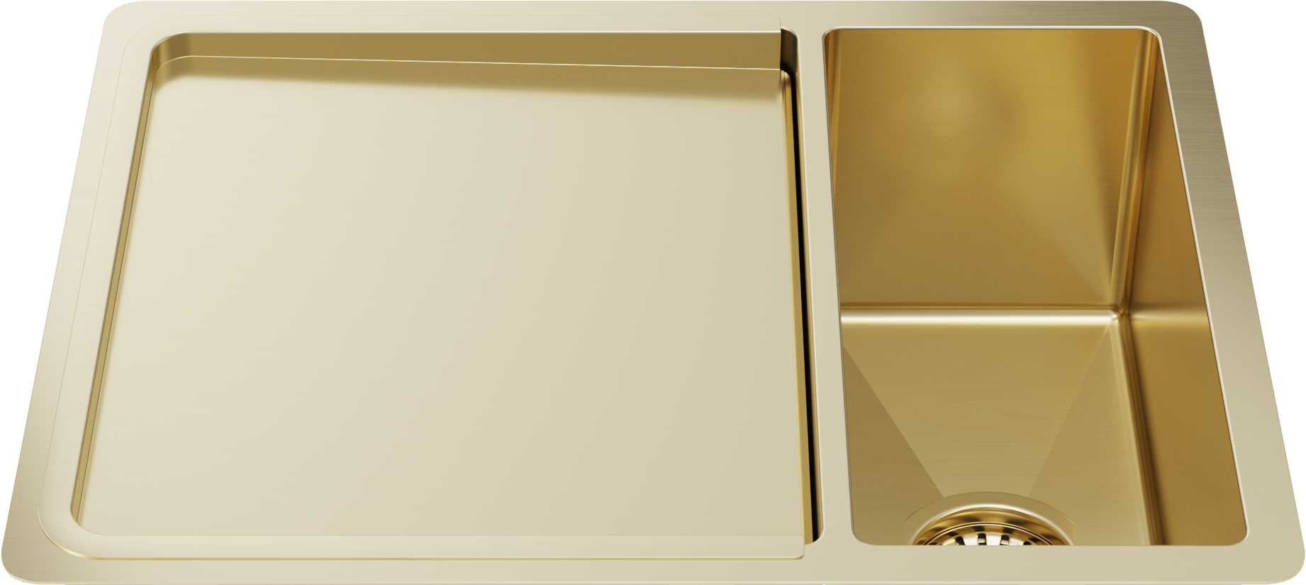 Aiden Portable Drain Board Brushed Brass Gold