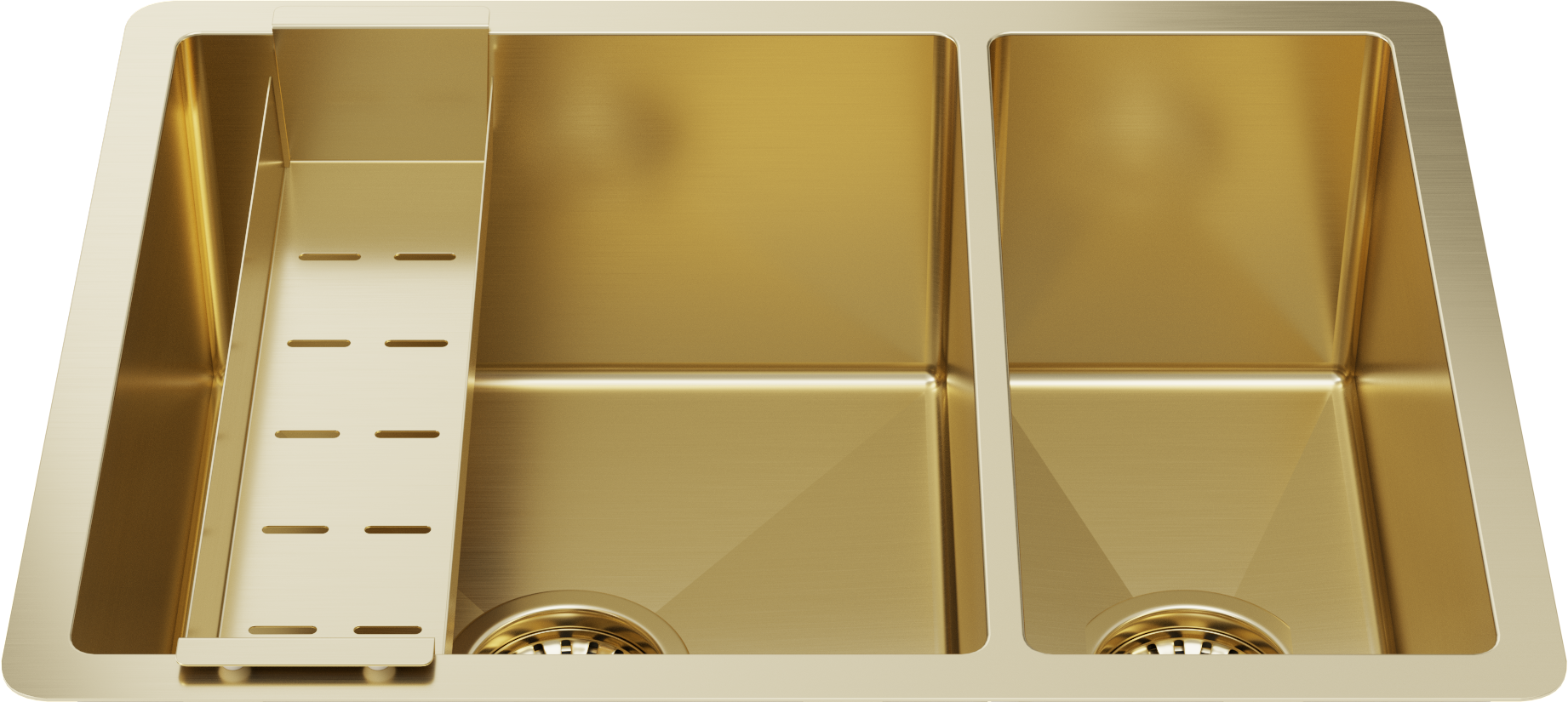 Arthur Slimline Colander Brushed Brass Gold