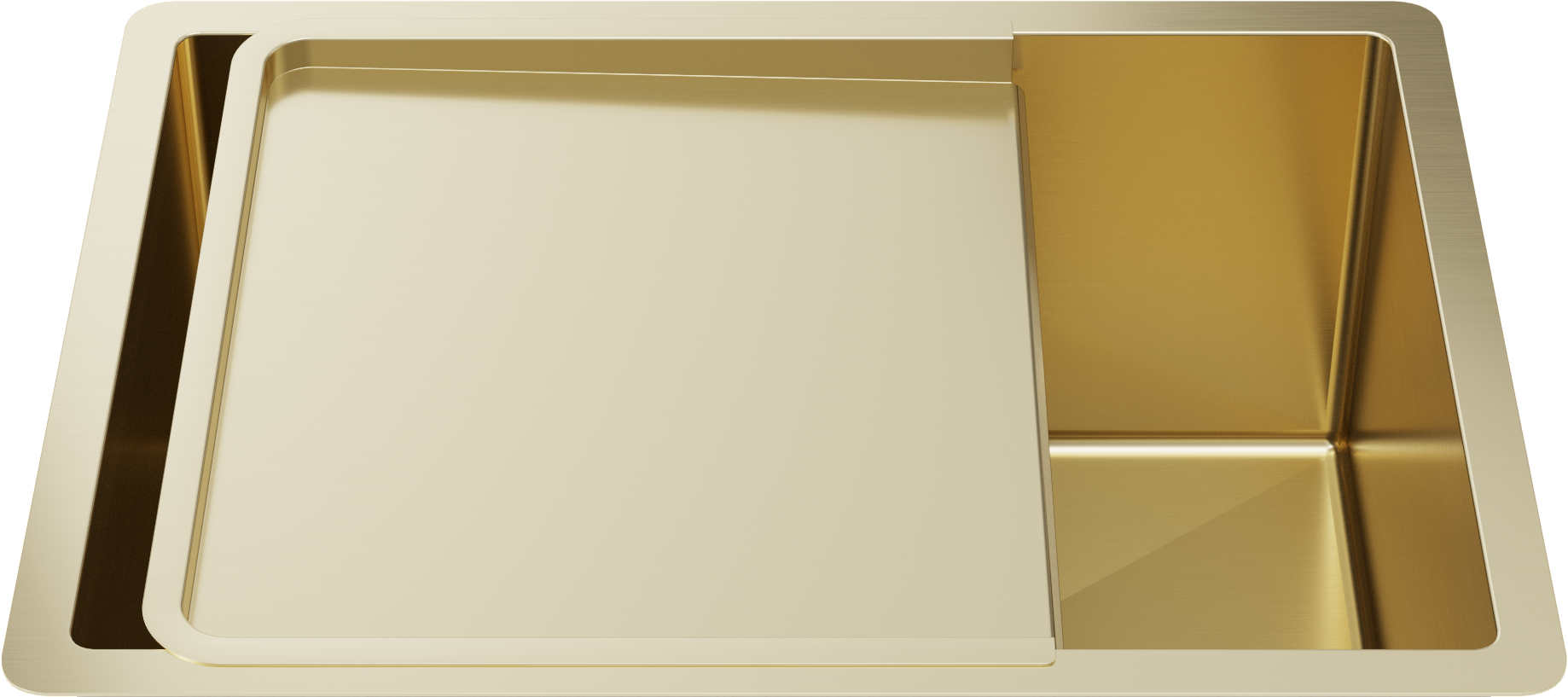 Aiden Portable Drain Board Brushed Brass Gold
