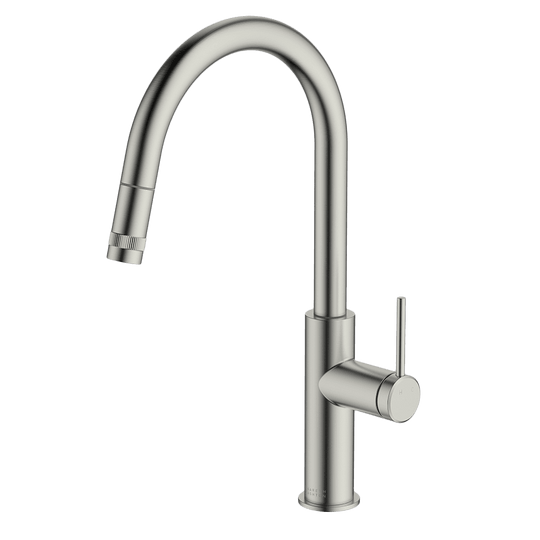 Poco Pull Out Kitchen Laundry Tap Mixer Brushed Nickel Lead Free