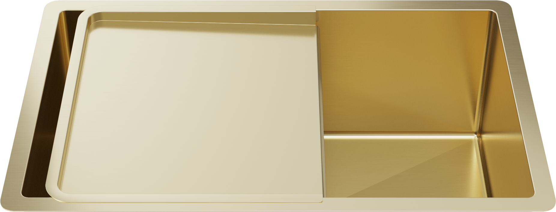 Aiden Portable Drain Board Brushed Brass Gold