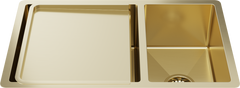 Aiden Portable Drain Board Brushed Brass Gold