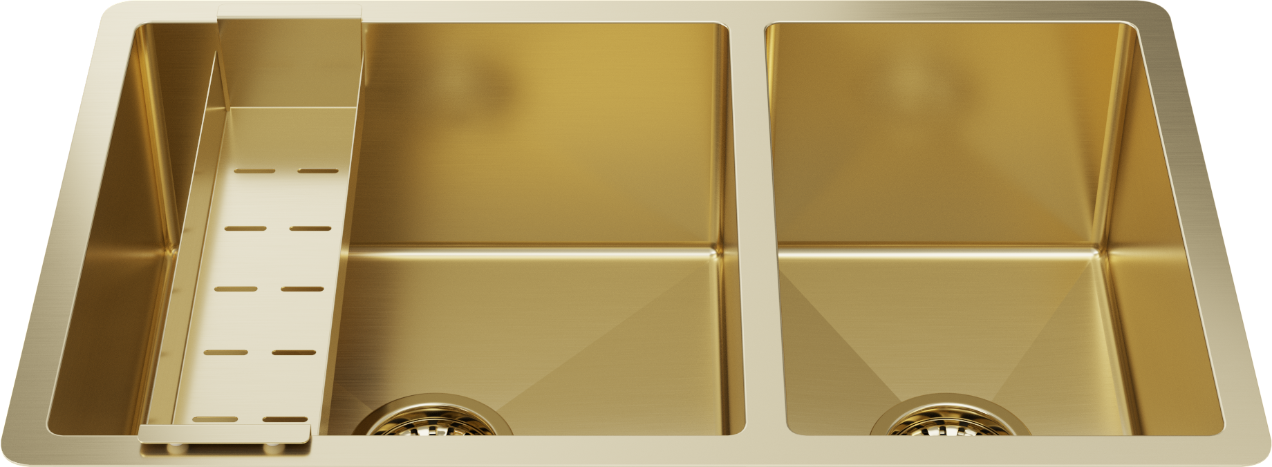 Arthur Slimline Colander Brushed Brass Gold