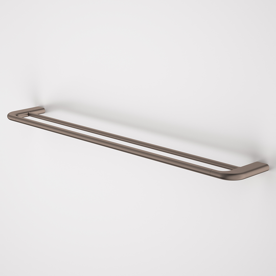 Contura II 820mm Double Towel Rail Brushed Bronze