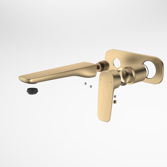 Contura II 180mm Wall Basin/Bath Mixer (Trim Kit Only) Lead Free Brushed Brass