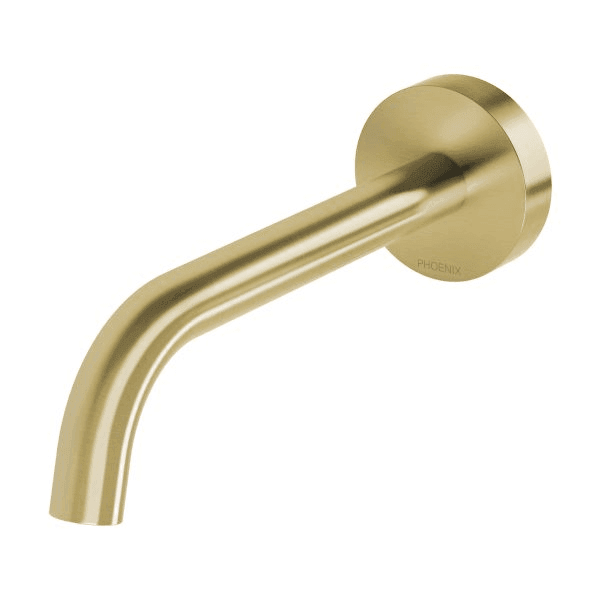 Vivid Slimline Plus Wall Basin / Bath Outlet 180mm Brushed Gold