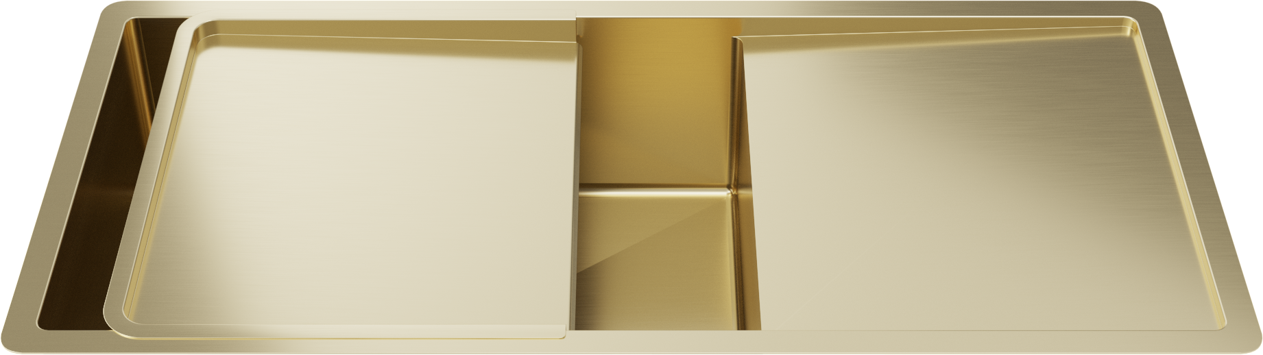 Aiden Portable Drain Board Brushed Brass Gold