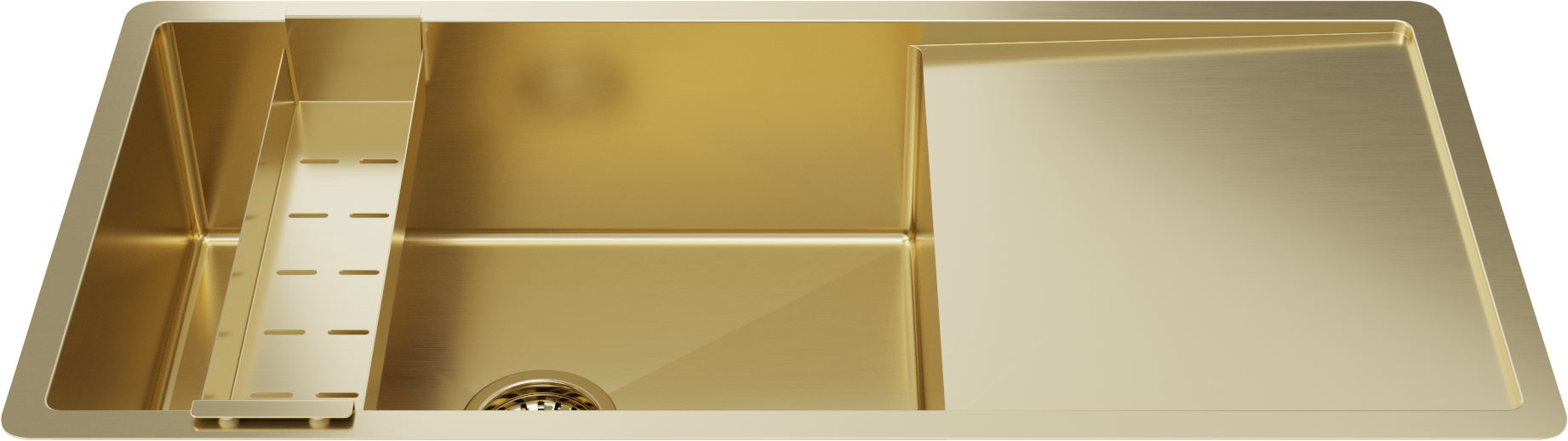 Arthur Slimline Colander Brushed Brass Gold