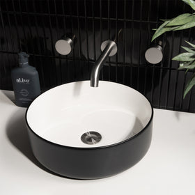 Gunay Matte Black and Matte White Circle Basin