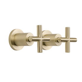Cora Brushed Brass Gold Cross Tap Handles