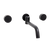 Alma Matte Black Simple Circle Handles and Swivel Wall Spout Set