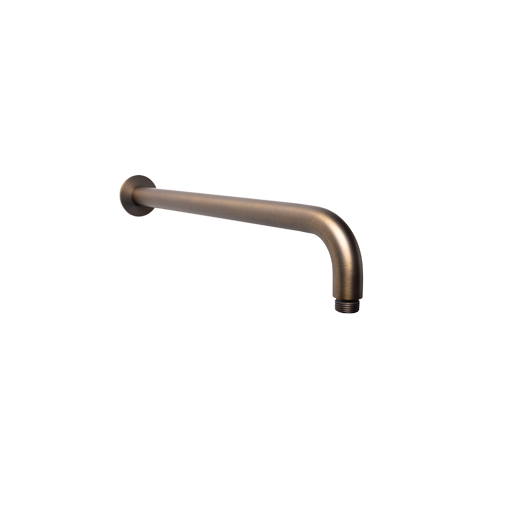 Mira Brushed Vintage Antique Brass Curved Shower Arm Buildmat