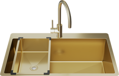 Piper Portable Mini Sink Brushed Brass Gold