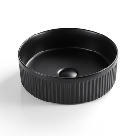 CA410RMB Cascade Round Above Counter Basin Matte Black