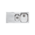 Oliveri Diaz 1 And 1/2 Bowl Sink With Left Drainboard and Taphole Stainless Steel