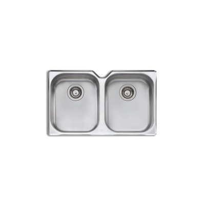Oliveri Diaz Double Bowl Undermount Sink Stainless Steel