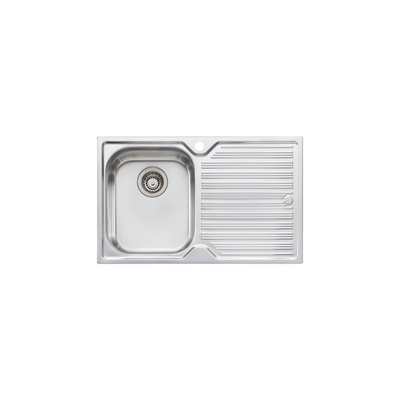 Oliveri Diaz Single Bowl Sink With Right Drainboard and Taphole Stainless Steel