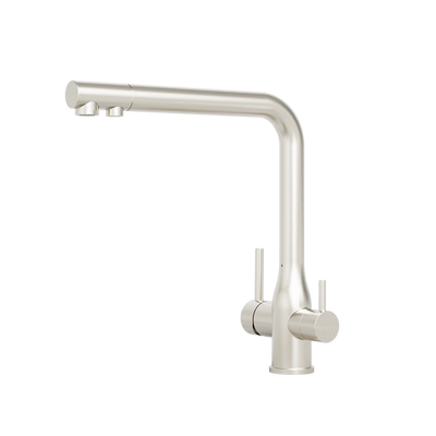 Puretec Tripla Elite Square Three-Way Mixer Brushed Nickel