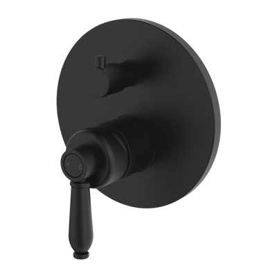 Fienza Eleanor Wall Diverter Mixer Matte Black