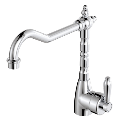 Fienza Eleanor Shepherds Crook Sink Mixer Chrome