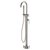 Fienza Kaya Floor Mounted Bath Mixer With Hand Shower Brushed Nickel