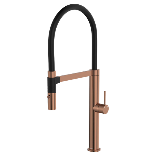 Kaya Pull Down Sink Laundry Tap Mixer Brushed Copper Lead Free