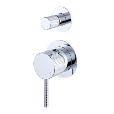 Fienza Axle Wall Diverter Mixer Small Round Plates Chrome