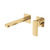 Fienza Tono Basin Wall Mixer Set Square Plates 200mm Outlet Urban Brass