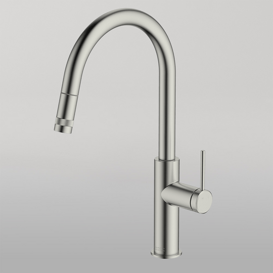 Poco Pull Out Kitchen Laundry Tap Mixer Brushed Nickel Lead Free