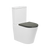 Johnson Suisse Venezia Closed Coupled Back to Wall Rimless Comfort Toilet Suite with Grey Seat