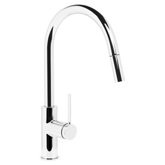 Johnson Suisse Venezia Gooseneck Pull Out Sink Mixer Chrome
