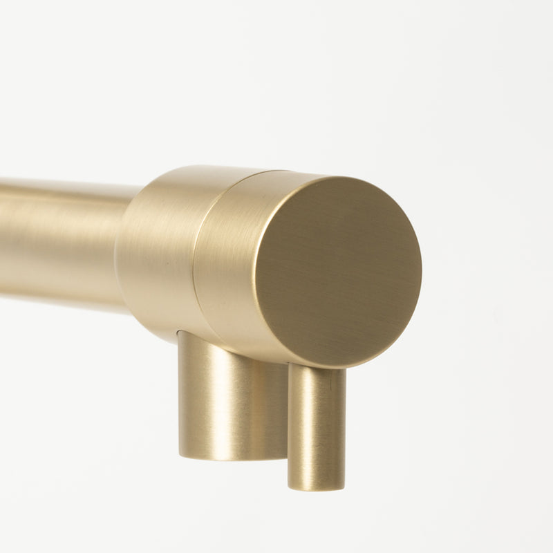 Cleo Brushed Brass Gold Pull Down Dual Spray Mixer