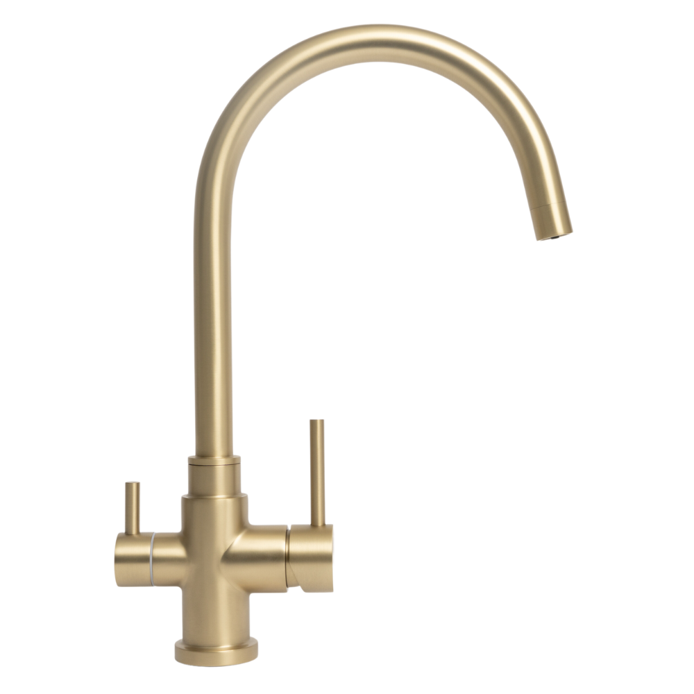 Alma Fleta Brushed Brass Gold 3 Way Filter Water Tap Buildmat