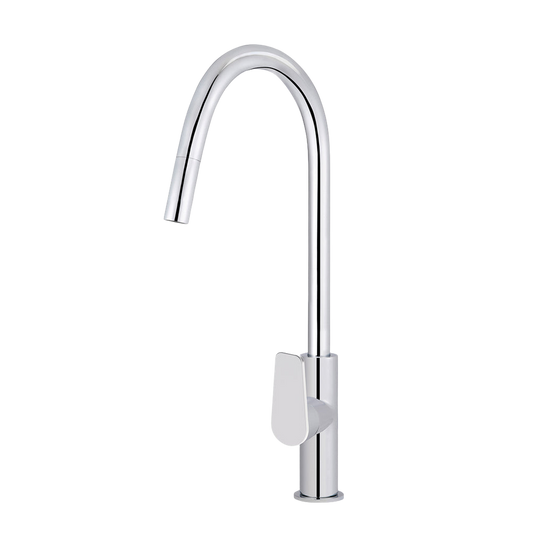 Round Paddle Piccola Pull Out Kitchen Laundry Tap Mixer Tap Polished Chrome